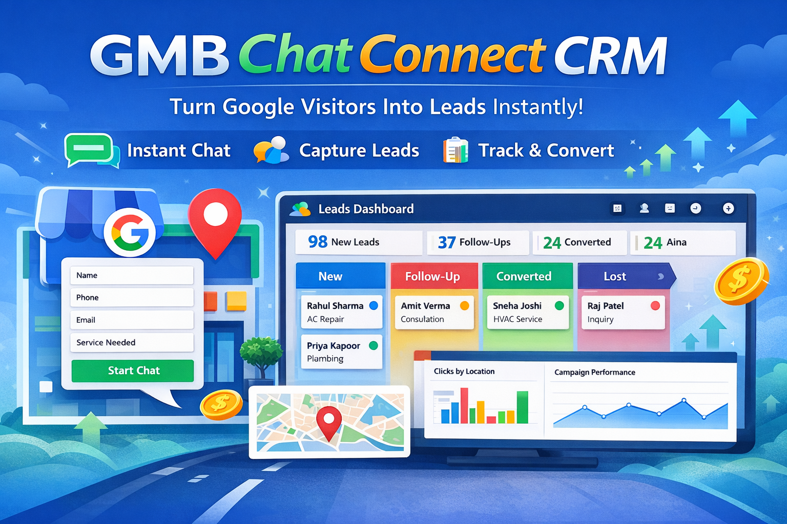 GMB Chat Connect CRM
