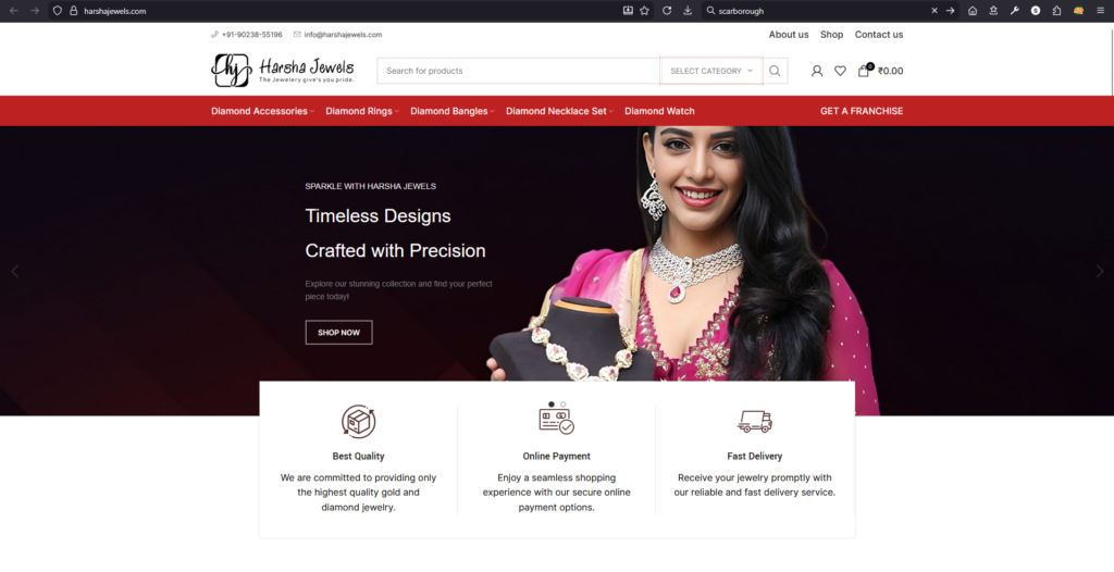 Lab-Grown Diamond Jewellery Store website