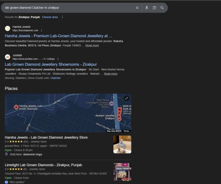 #1 on Maps and #1 on Google for “diamond clutcher” — #1 in Google Maps and organic results