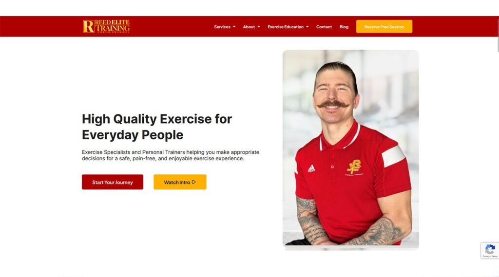 Senior Personal Training Studio website